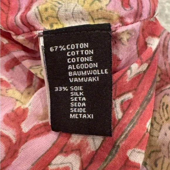 Tuckernuck Antik Batik Nootka Kaftan Pink Floral Size Large Cotton Maxi Sundress - Picture 9 of 11